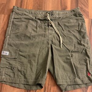 Polo Olive Green Cargo Swimsuit Shorts